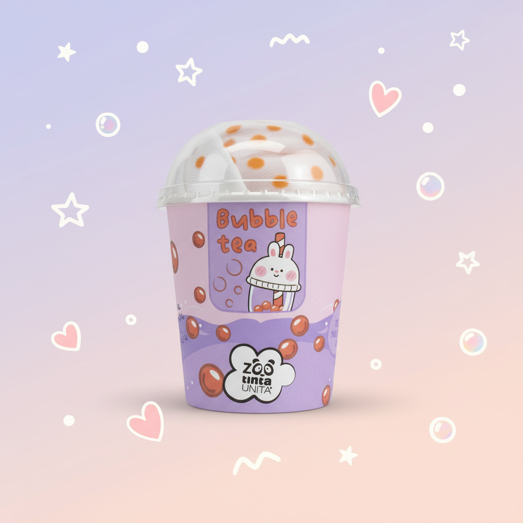 Tinta Unita Zoo - Calzini Kawaii Bubble Cup
