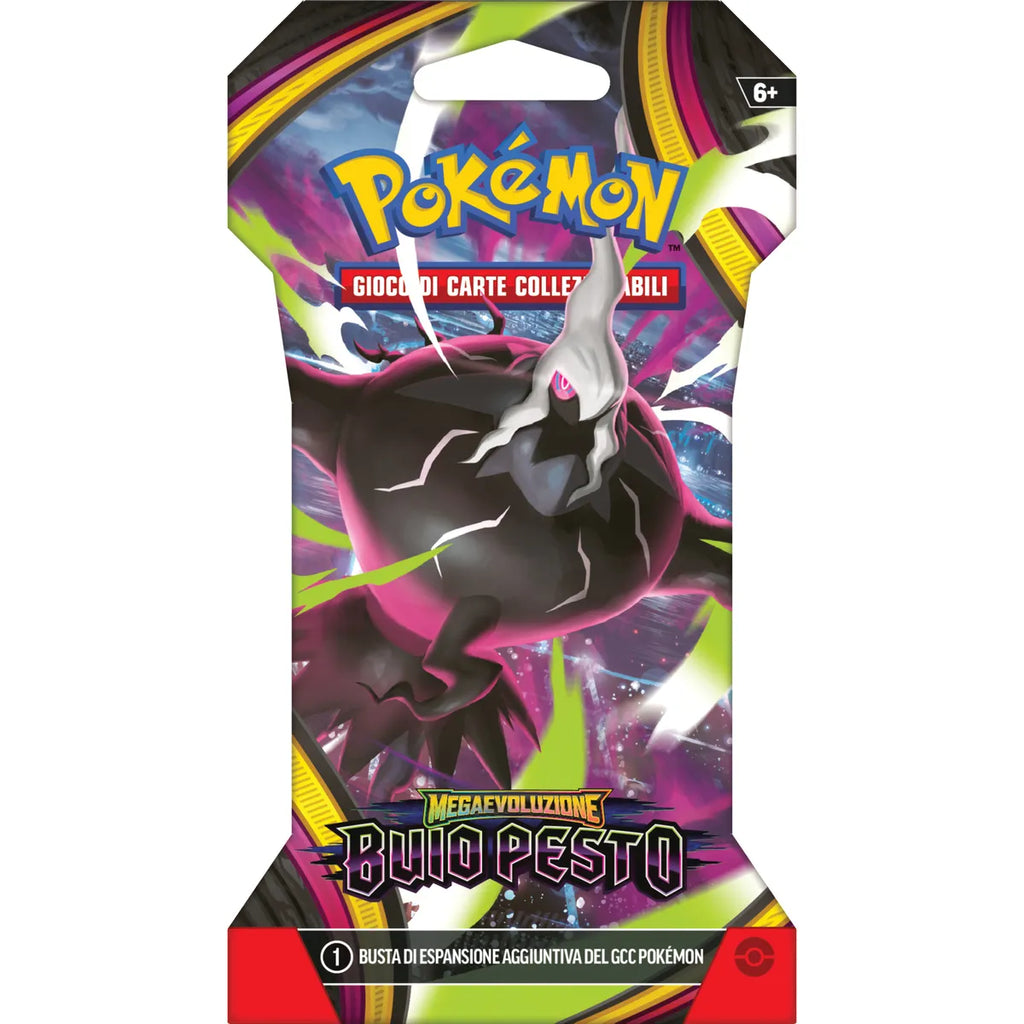 Pokémon GCC Bustina Megaevoluzione Buio Pesto in confezione "Paper Sleeve" – 10 Carte ITA + Codice Digitale