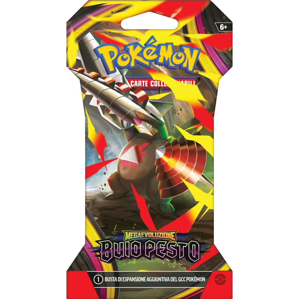 Pokémon GCC Bustina Megaevoluzione Buio Pesto in confezione "Paper Sleeve" – 10 Carte ITA + Codice Digitale