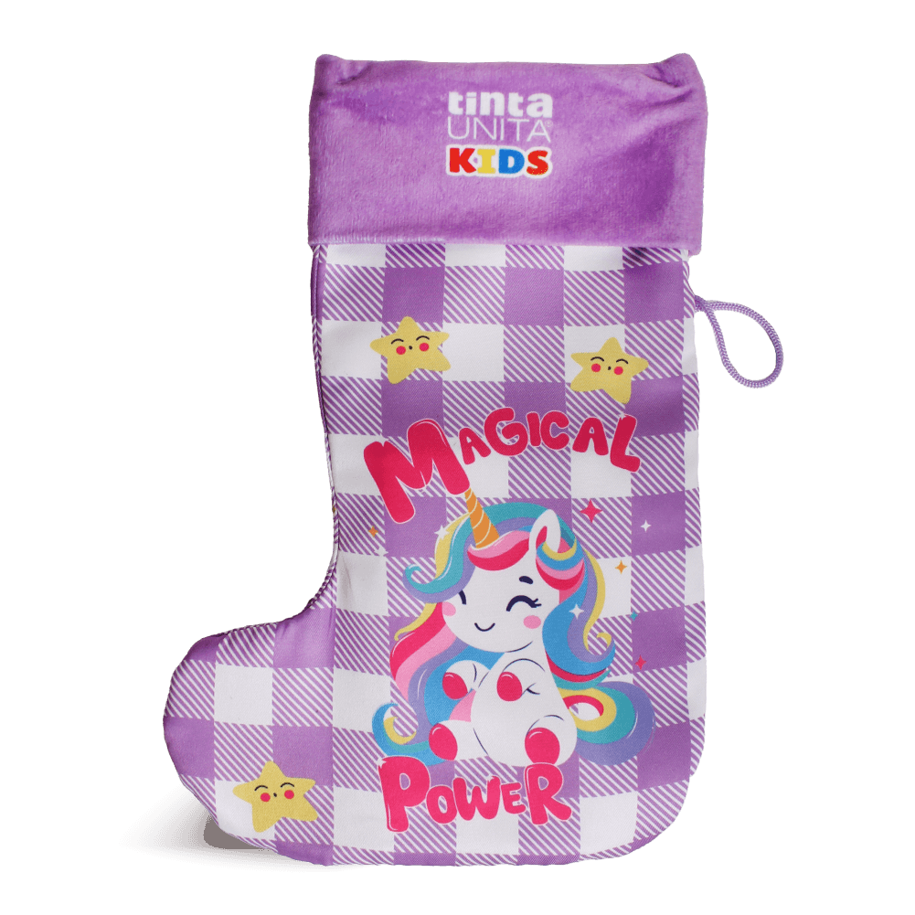 Calza Colorina tintaUNITA Kids con prodotti per colorare e dolcetti Loacker