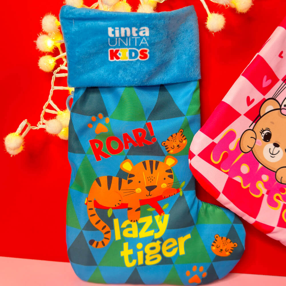 Calza Colorina tintaUNITA Kids con prodotti per colorare e dolcetti Loacker