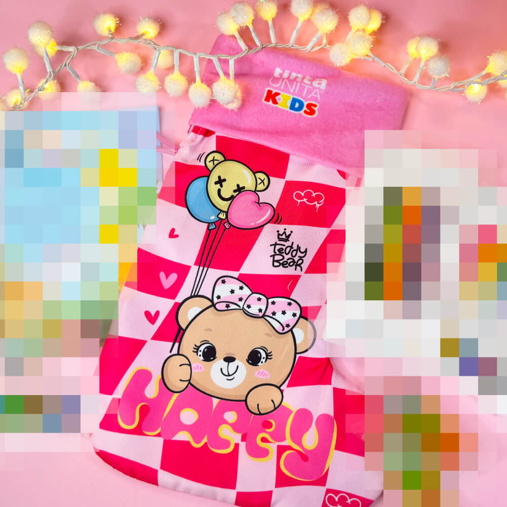 Calza Colorina tintaUNITA Kids con prodotti per colorare e dolcetti Loacker