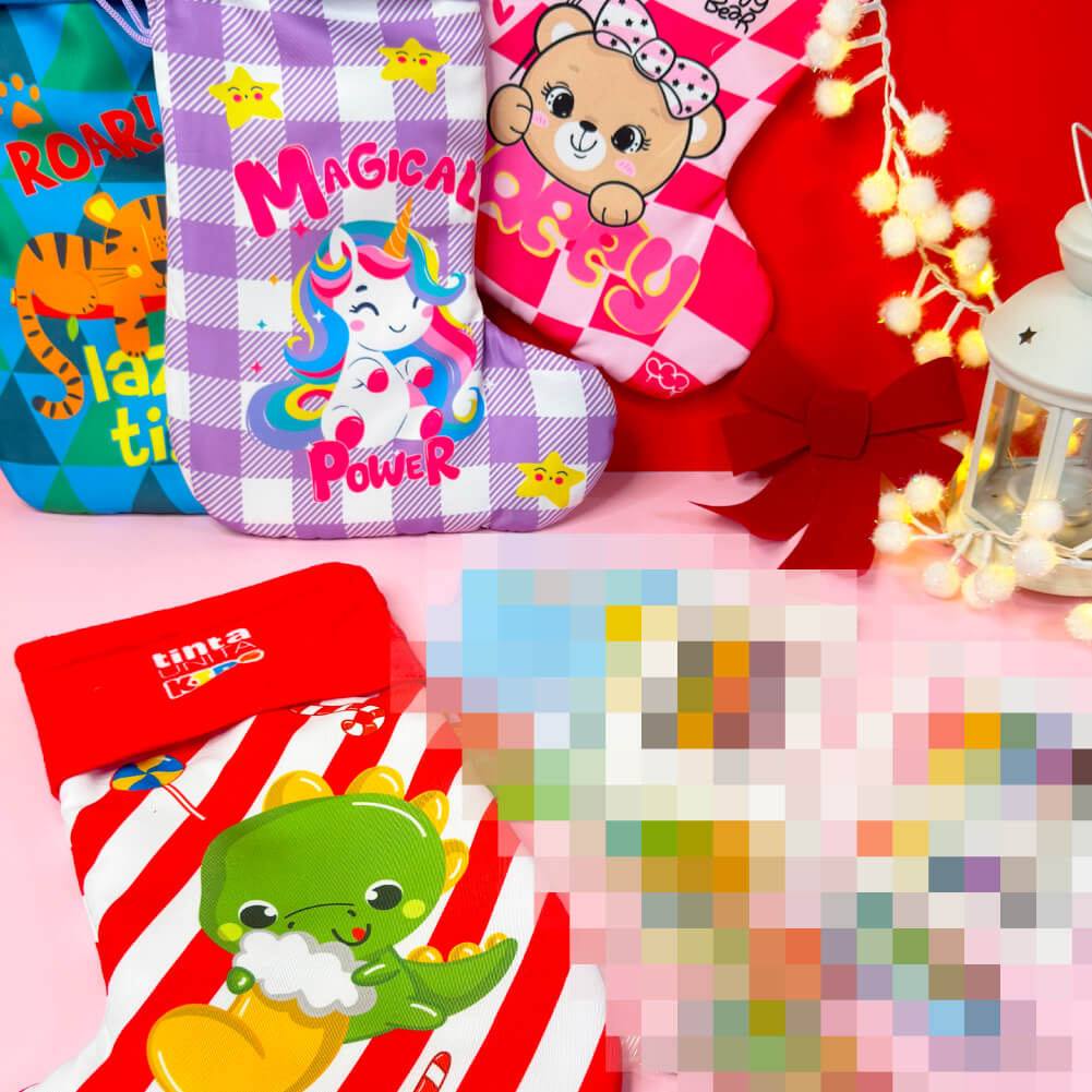 Calza Colorina tintaUNITA Kids con prodotti per colorare e dolcetti Loacker