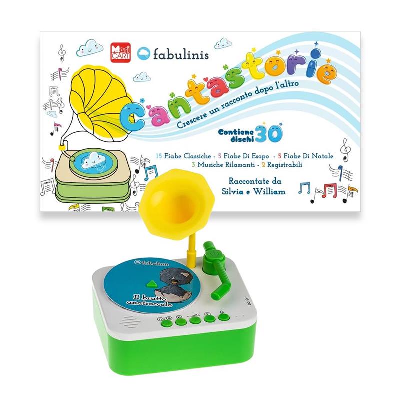 Cantastorie Fabulinis Maricart – Raccontastorie Educativo con 30 Dischi Sonori | 1–8 Anni