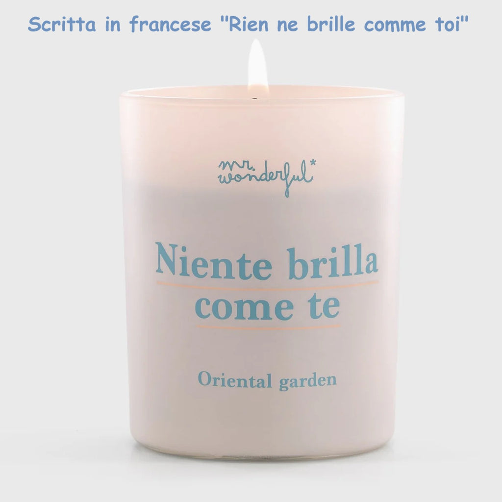 Candela Profumata Mr. Wonderful – "Rien ne brille comme toi" | Fiore di Loto