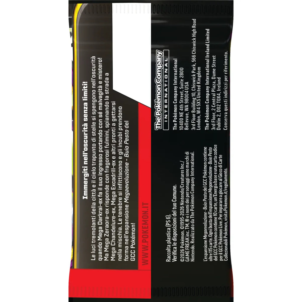 Pokémon GCC Bustina Megaevoluzione Buio Pesto – 10 Carte ITA + Codice Digitale