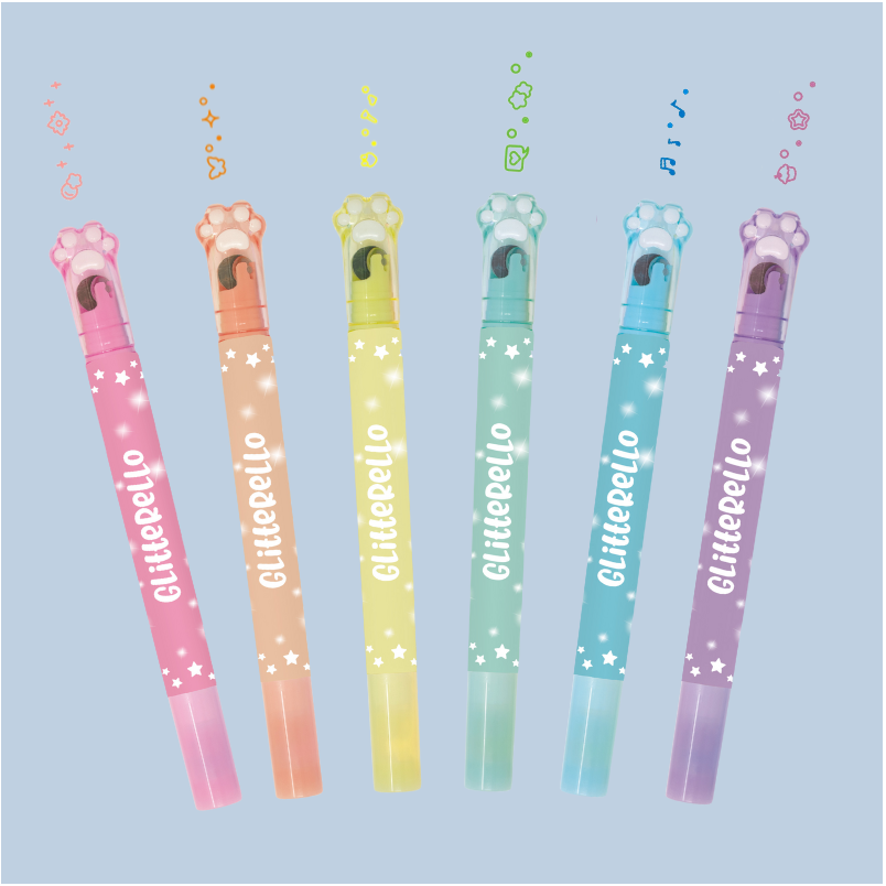 Incanta: Evidenziatore Glitter con Timbro - Glitterello