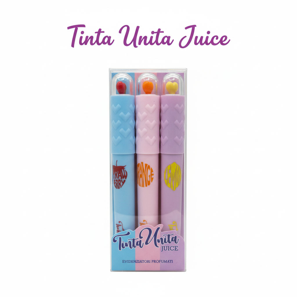 Evidenziatori TintaUnita Juice Set 3 Pastel – sfondo bianco