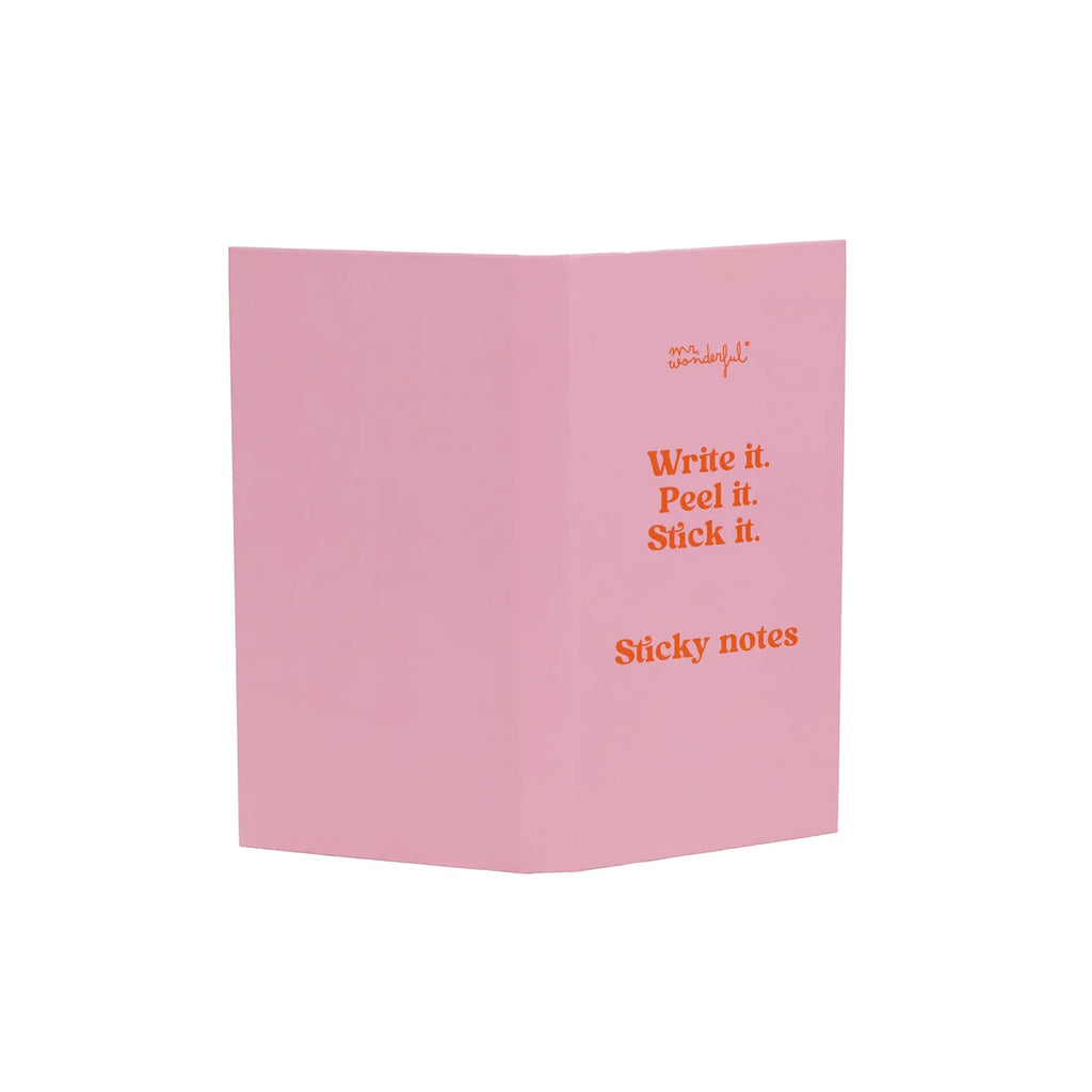 Mr.Wonderful - Set di Note e Segnalibri Adesivi - Write it. Peel it. Stick it.