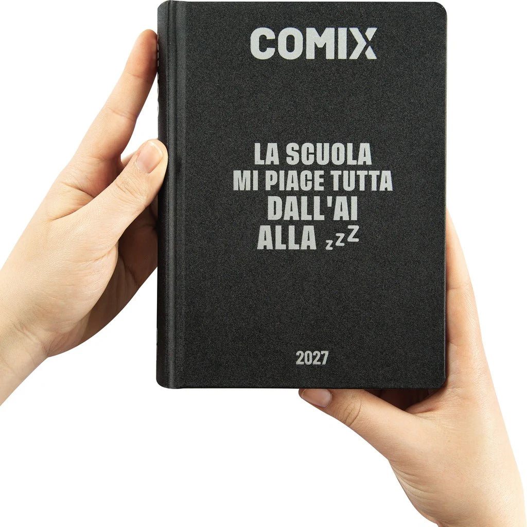 Diario COMIX 16 Mesi 2026/27 Giornaliero Standard - nero-argento