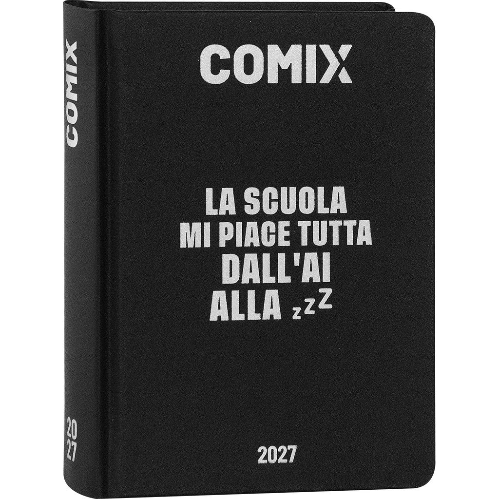 Diario COMIX 16 Mesi 2026/27 Giornaliero Standard - nero-argento