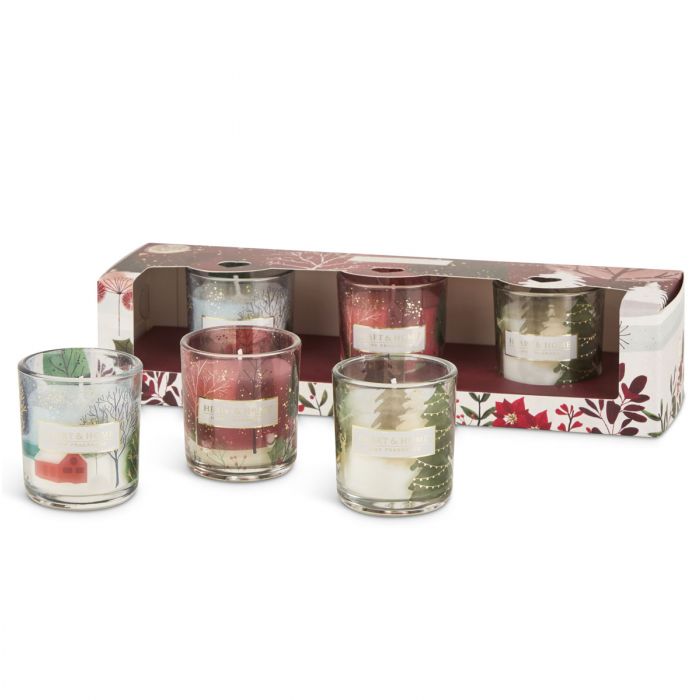 Heart & Home: Cofanetto 3 candele Natalizie 45g