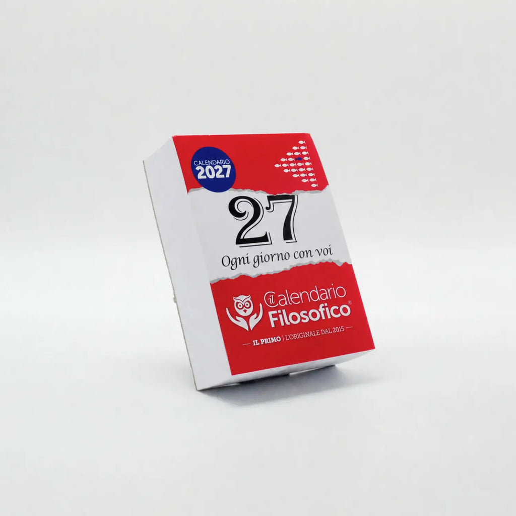 Calendario Filosofico 2027 con Alette A6 (10×14 cm) – Autoportante