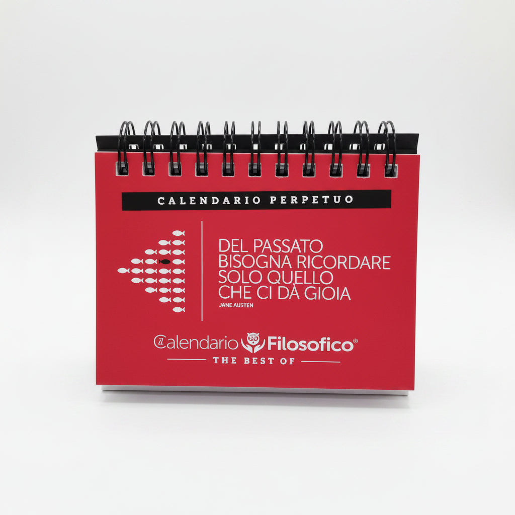 Calendario Filosofico Perpetuo da Tavolo – 366 Frasi, 11×16 cm con Spirale