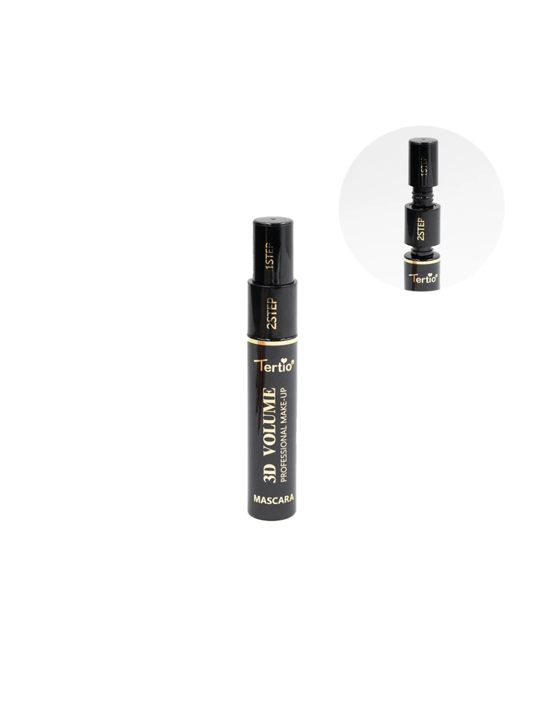 Tertio – Mascara 2in1 3D Volume | Ciglia Voluminose e Definite
