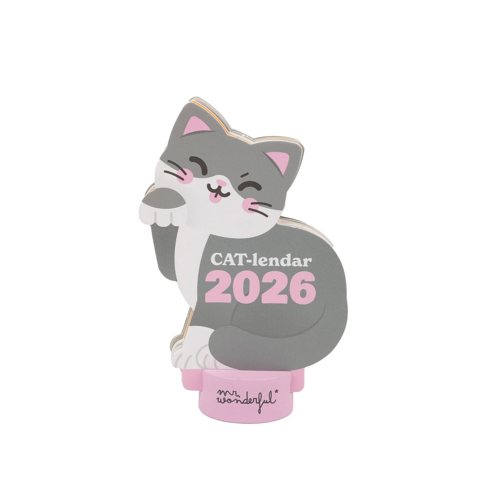 Mr. Wonderfull: Calendario da tavolo 2026 con base - CAT-lendar