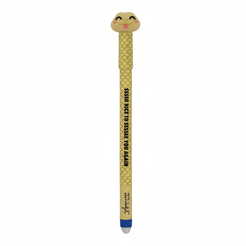 Penna Cancellabile Bo-Bo – Serpente “Sssso Nice to Ssssee You Again!” | Inchiostro Blu Bo-Bo Farm