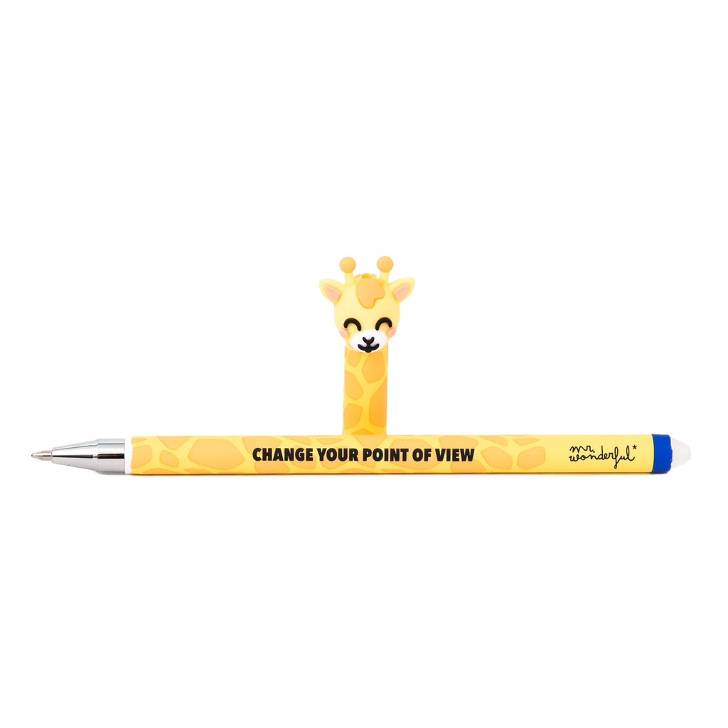 Penna Cancellabile Bo-Bo – Giraffa “Change Your Point of View” | Inchiostro Blu Bo-Bo Farm