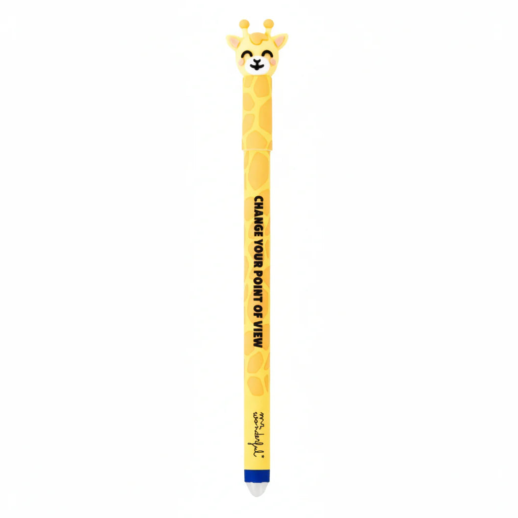 Penna Cancellabile Bo-Bo – Giraffa “Change Your Point of View” | Inchiostro Blu Bo-Bo Farm