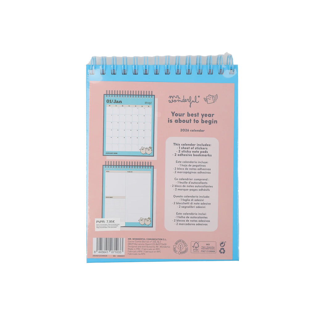 Mr. Wonderfull: Piccolo calendario da tavolo 2026 - No filters
