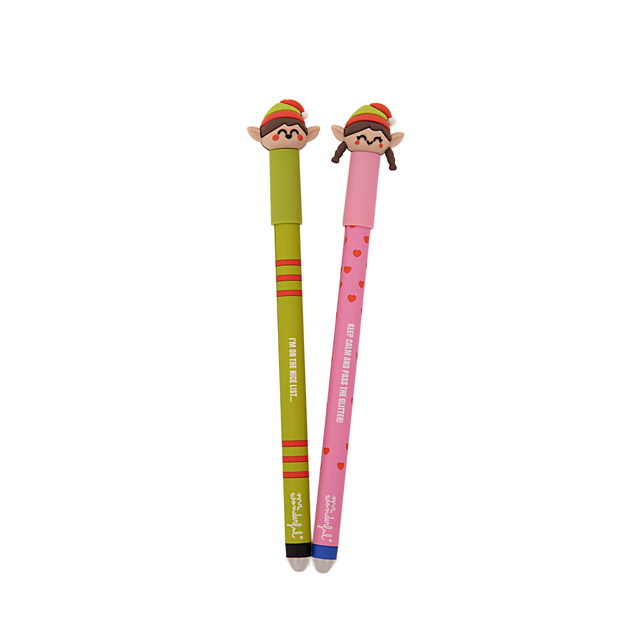 Set di 2 penne cancellabili Bo-Bo - Elfo ed elfa