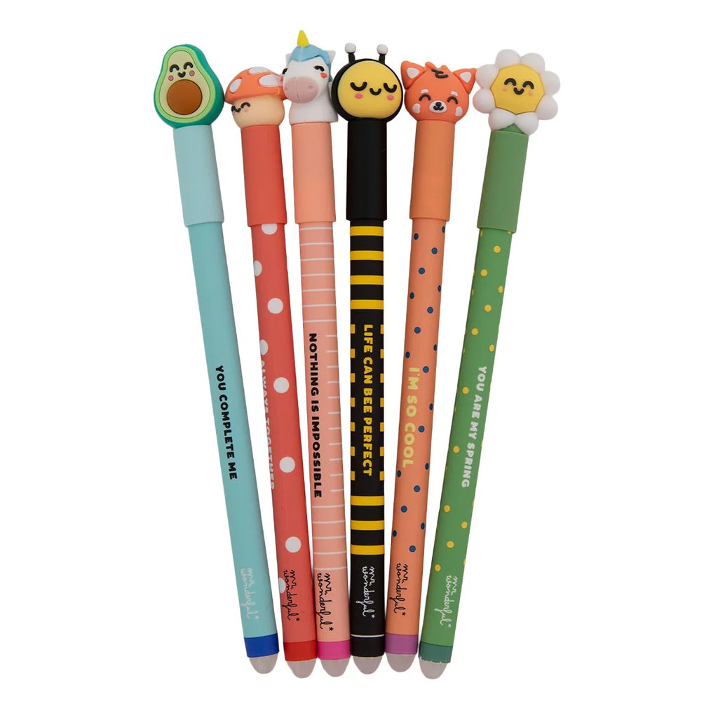 Set di 6 penne cancellabili Bo-Bo - Animali