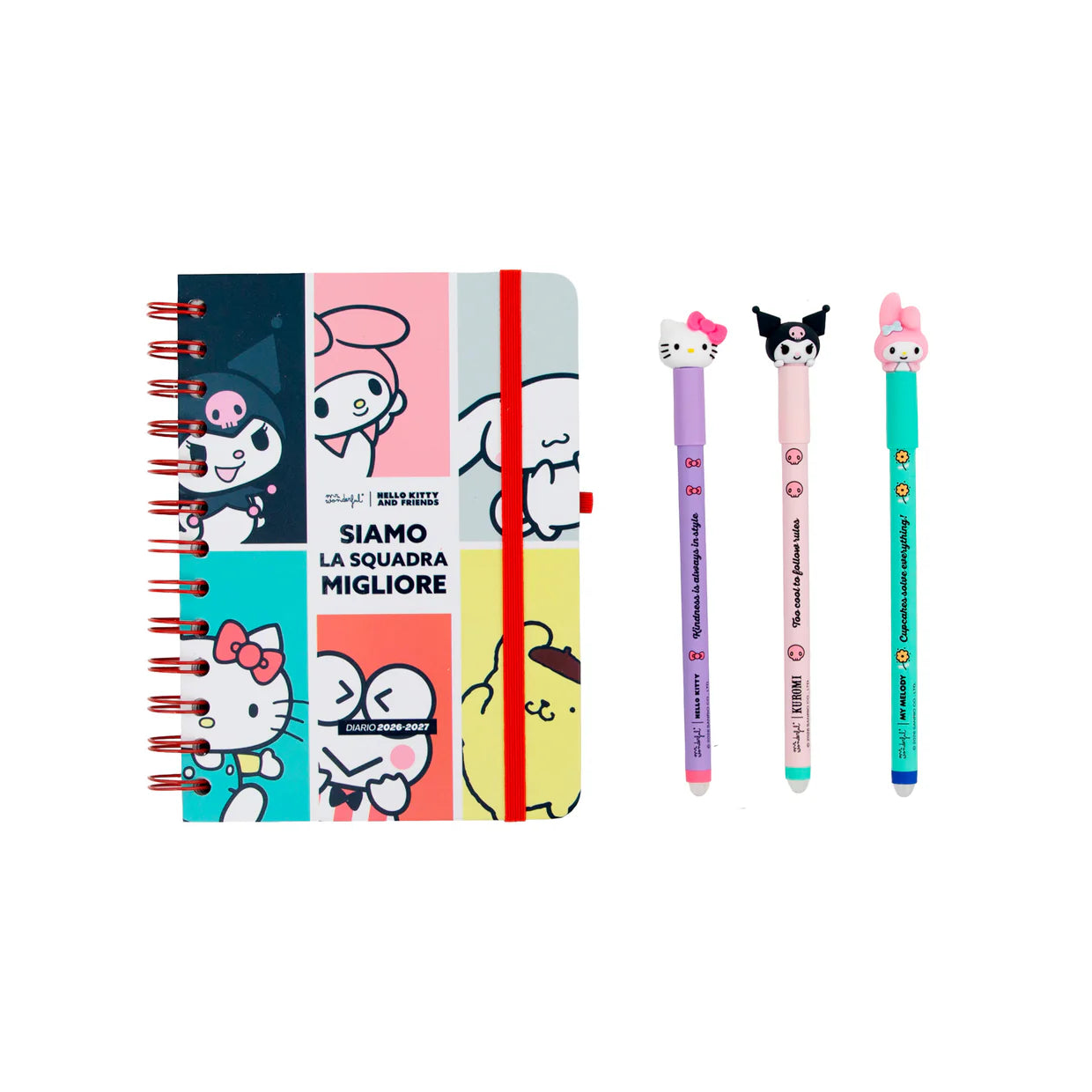 Mr.Wonderful Diario Settimanale 2026/27 Hello Kitty & Friends + 3 Penne Bo-Bo