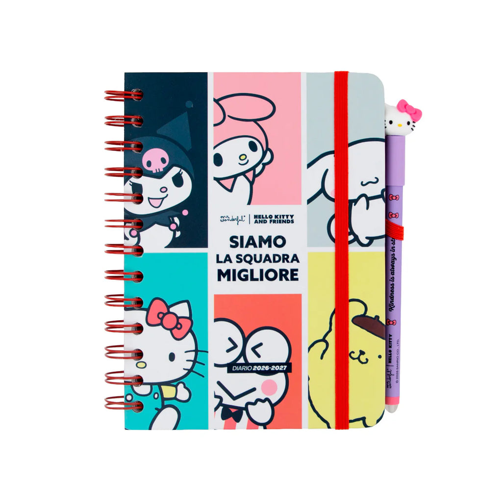 Mr.Wonderful Diario Settimanale 2026/27 Hello Kitty & Friends + 3 Penne Bo-Bo