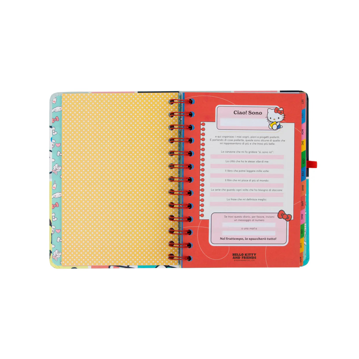 Mr.Wonderful Diario Settimanale 2026/27 Hello Kitty & Friends + 3 Penne Bo-Bo