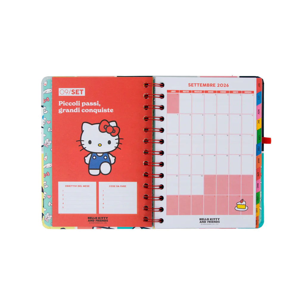 Mr.Wonderful Diario Settimanale 2026/27 Hello Kitty & Friends + 3 Penne Bo-Bo