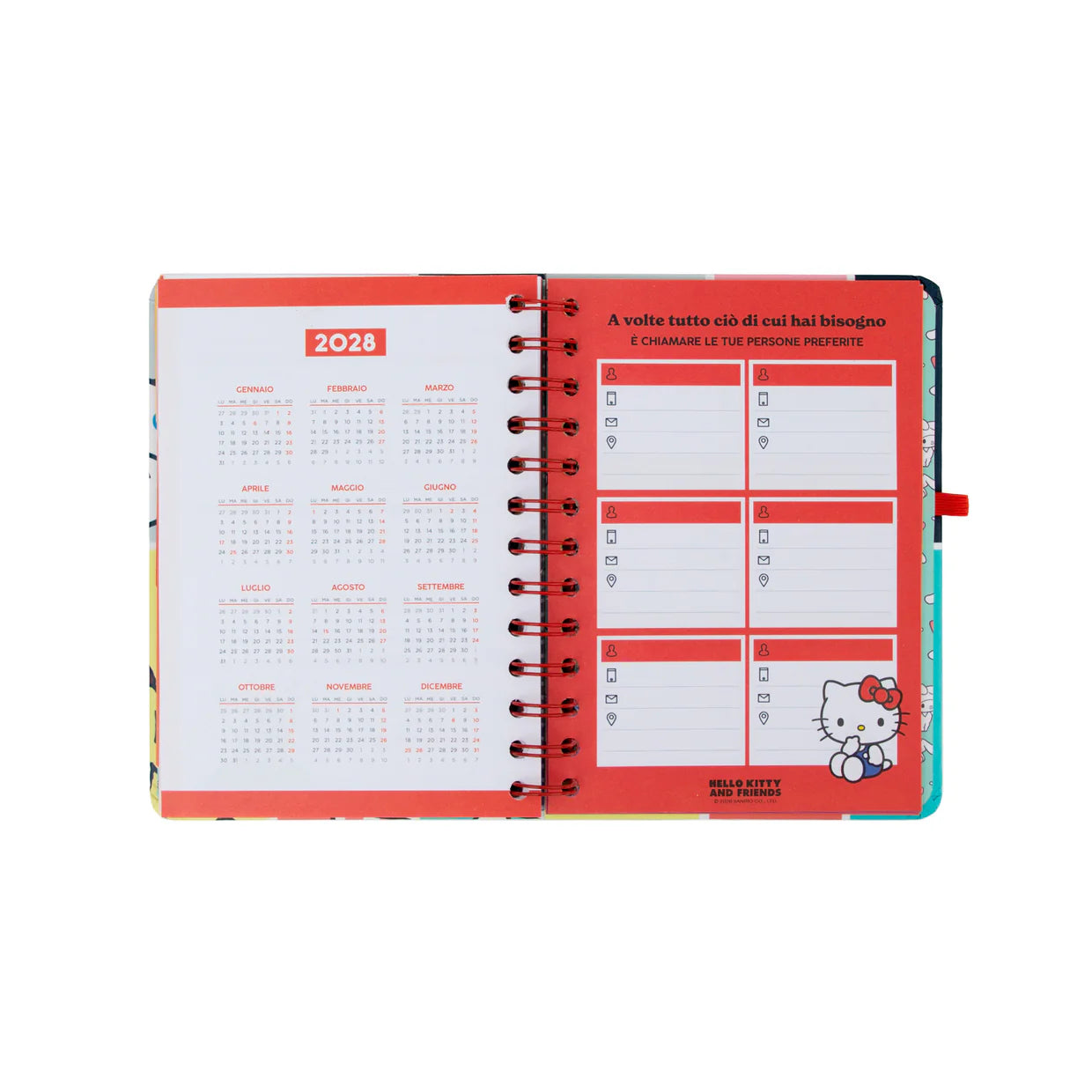 Mr.Wonderful Diario Settimanale 2026/27 Hello Kitty & Friends + 3 Penne Bo-Bo