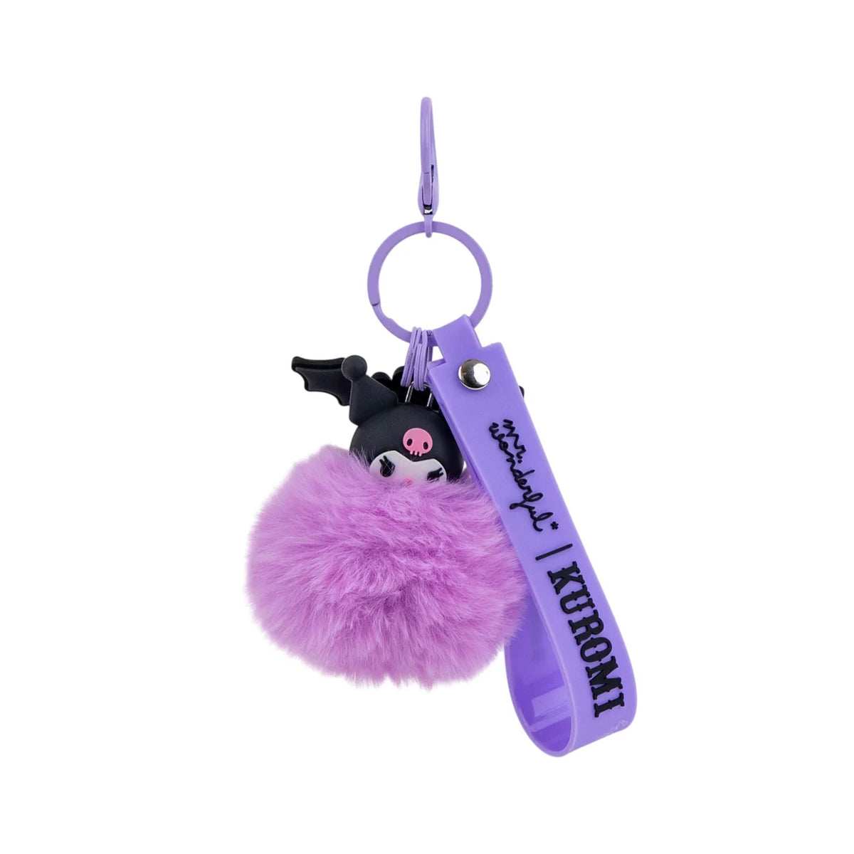 Mr.Wonderful - Portachiavi Kuromi con Pompon e Figura in Silicone
