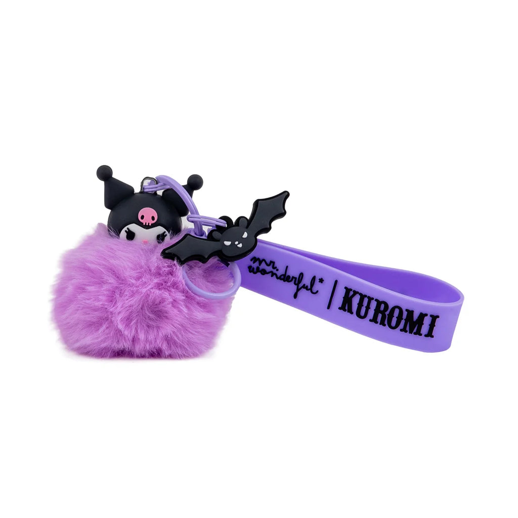 Mr.Wonderful - Portachiavi Kuromi con Pompon e Figura in Silicone