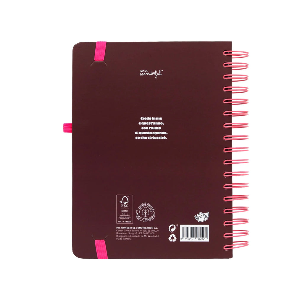 Mr.Wonderful - Agenda Settimanale Piccola 2027 - Full Aesthetic