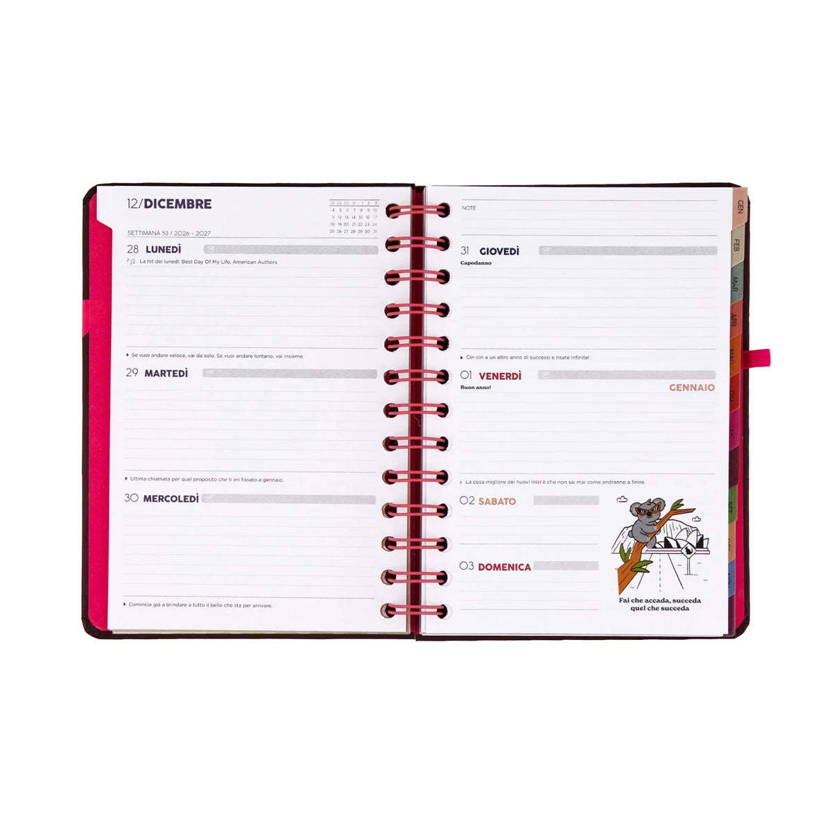Mr.Wonderful - Agenda Settimanale Piccola 2027 - Full Aesthetic