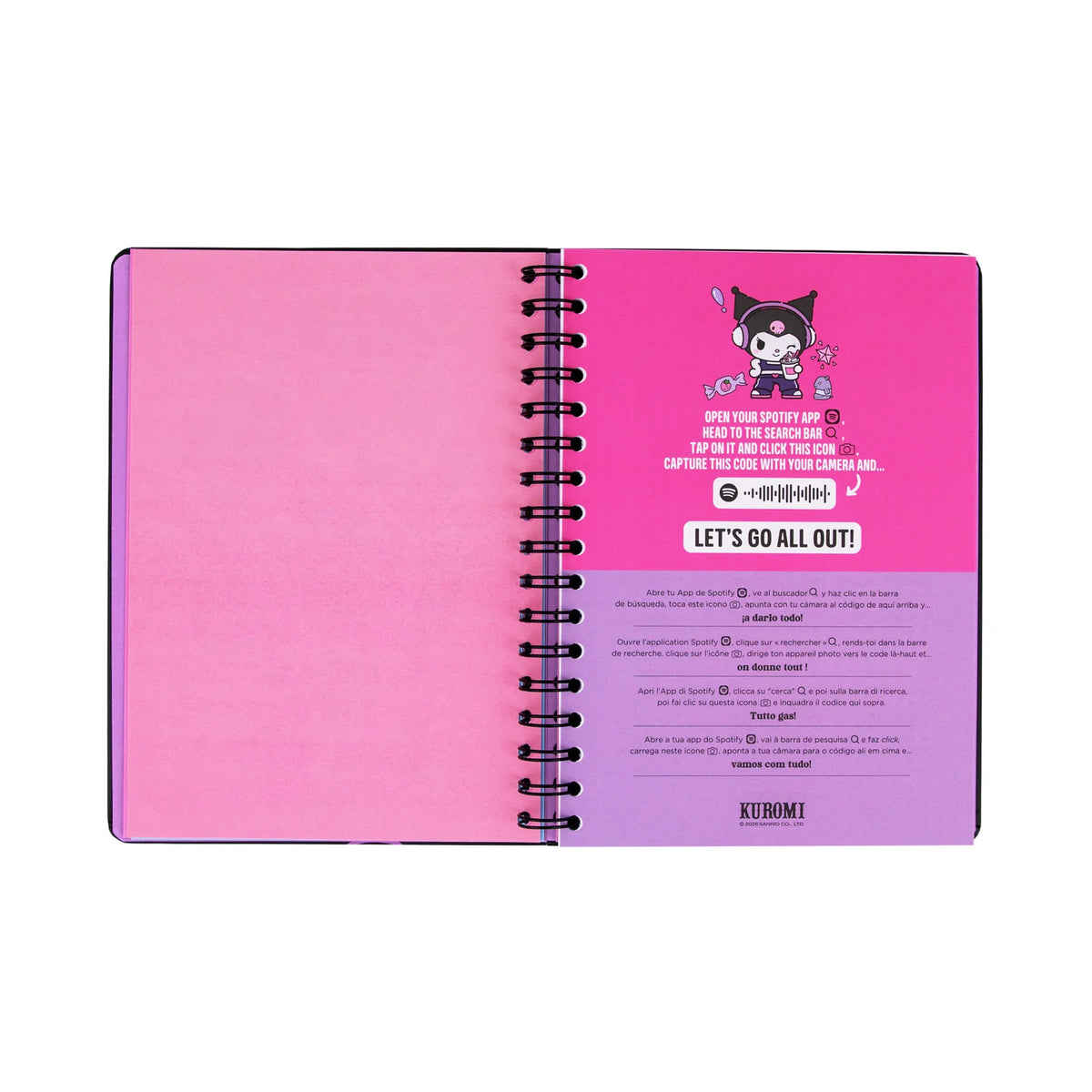 Mr.Wonderful - Agenda Settimanale Multilingue Kuromi 2027 - Wanna Hang Out Today?