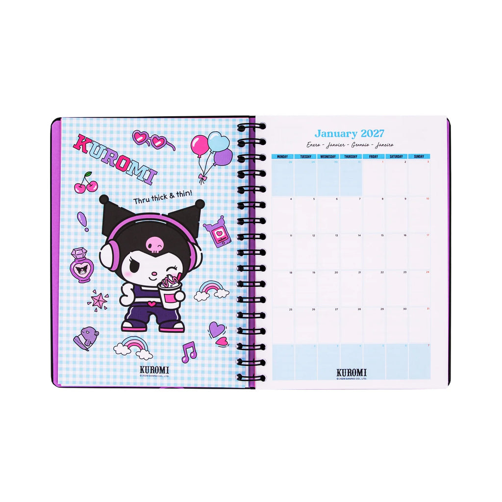 Mr.Wonderful - Agenda Settimanale Multilingue Kuromi 2027 - Wanna Hang Out Today?
