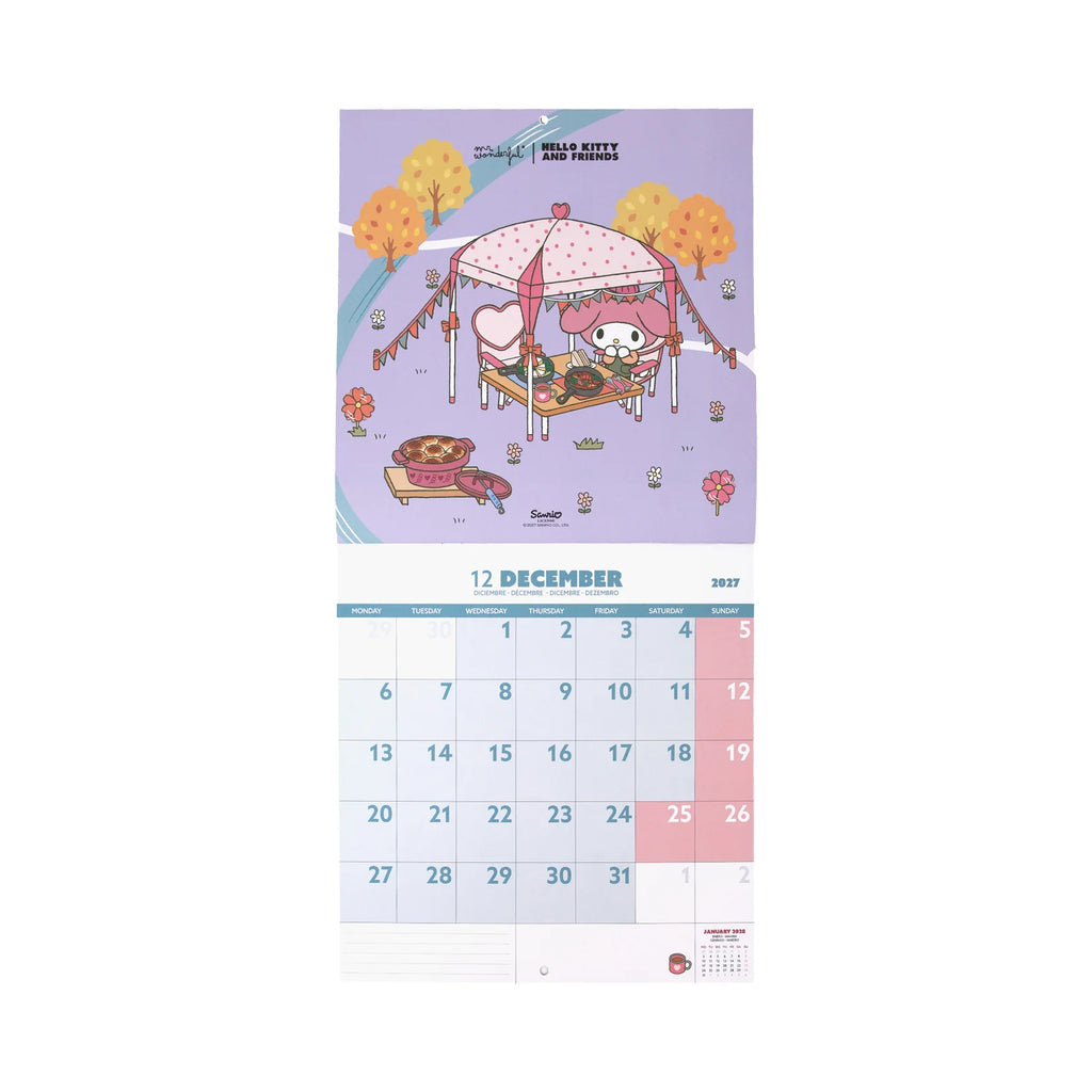 Mr.Wonderful - Calendario Poster da Parete 2027 Hello Kitty and Friends