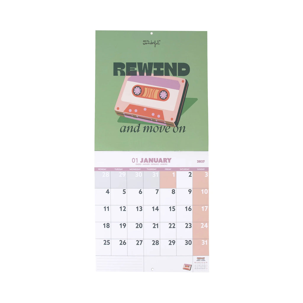 Mr.Wonderful - Calendario Poster da Parete 2027 Game Start 30,9×30,9 cm