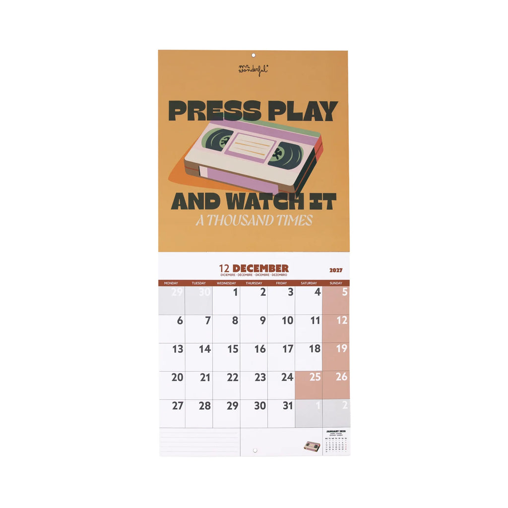 Mr.Wonderful - Calendario Poster da Parete 2027 Game Start 30,9×30,9 cm