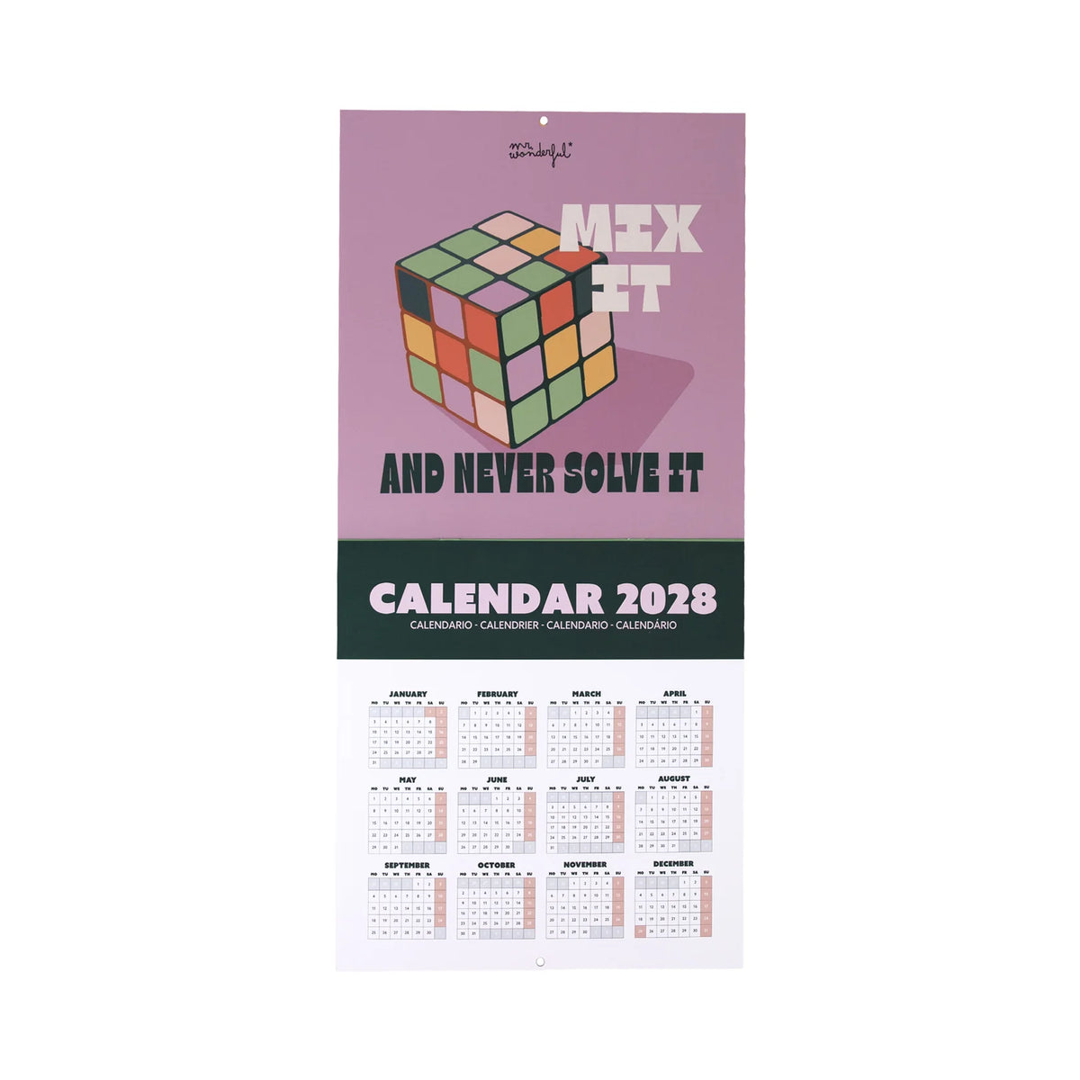 Mr.Wonderful - Calendario Poster da Parete 2027 Game Start 30,9×30,9 cm