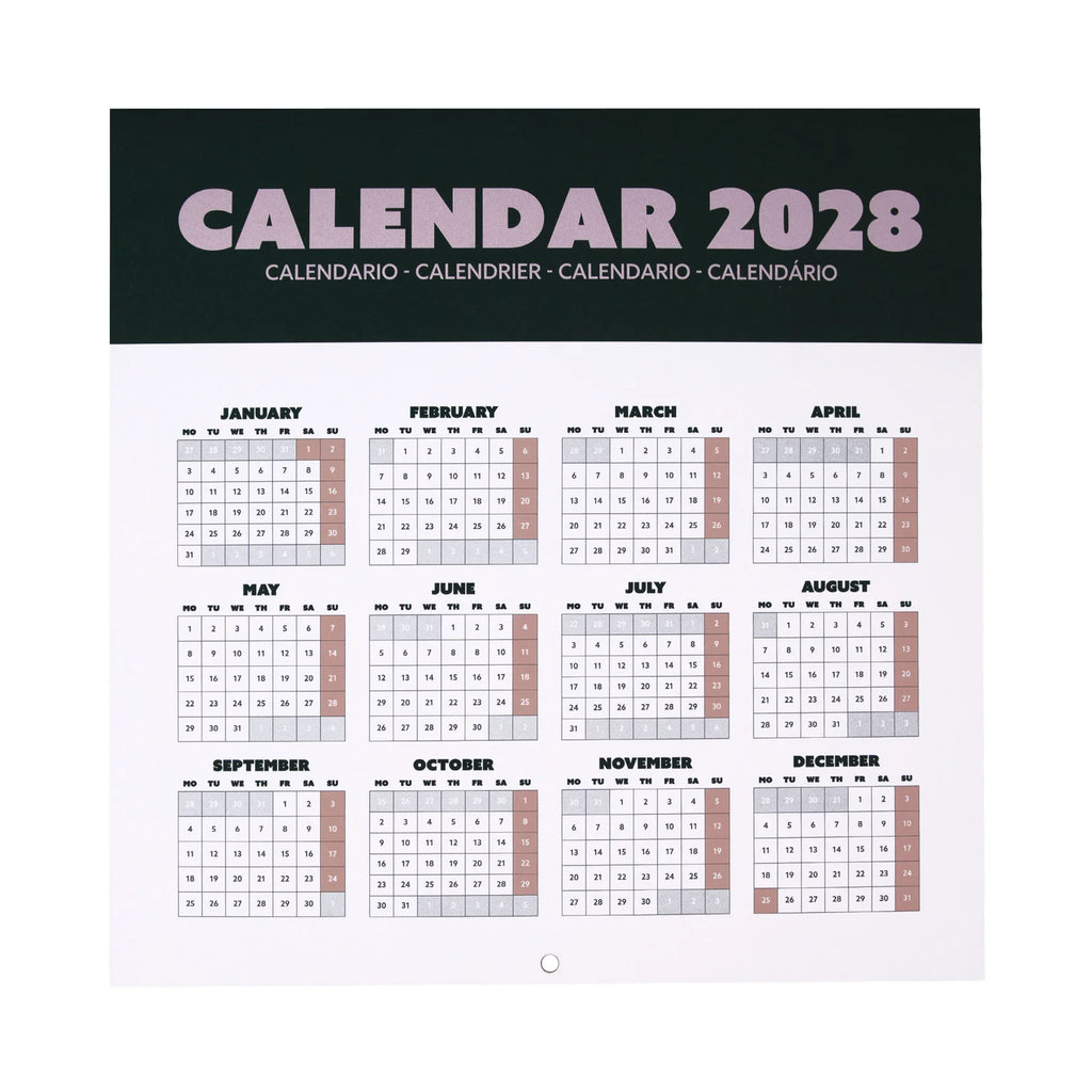 Mr.Wonderful - Calendario Poster da Parete 2027 Game Start 30,9×30,9 cm