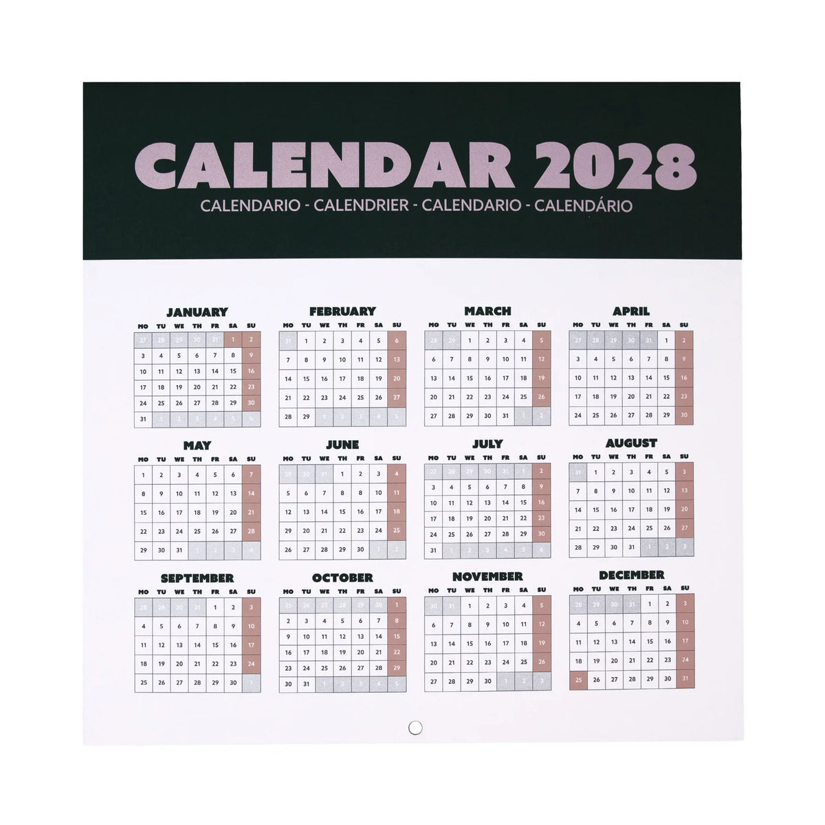 Mr.Wonderful - Calendario Poster da Parete 2027 Game Start 30,9×30,9 cm