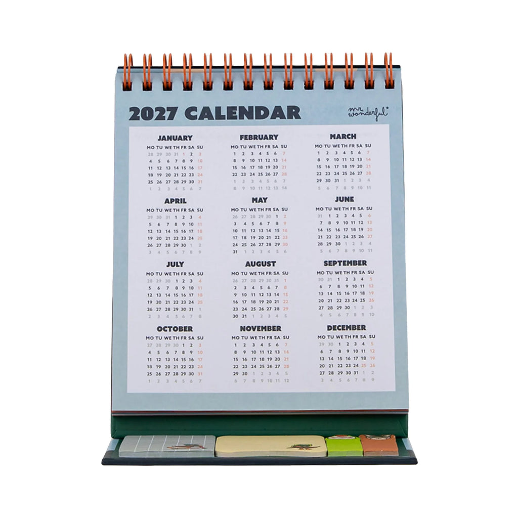 Mr.Wonderful - Calendario da Scrivania 2027 Quack & Roll con Note Adesive