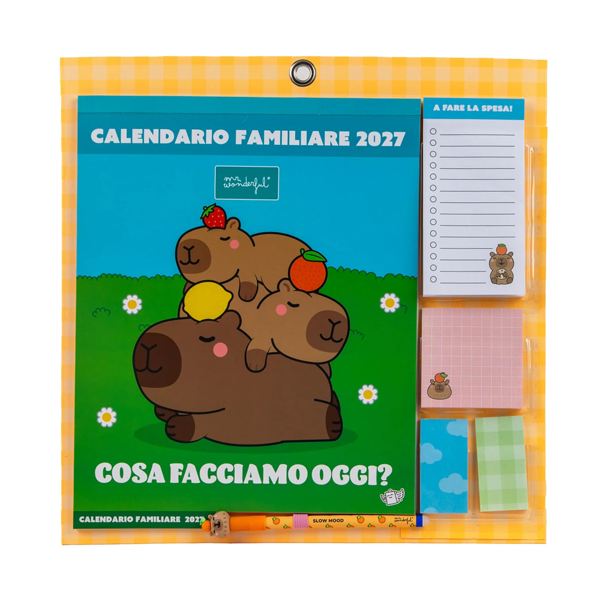 Mr.Wonderful - Calendario Familiare Magnetico 2027 da Parete - Cosa Facciamo Oggi?