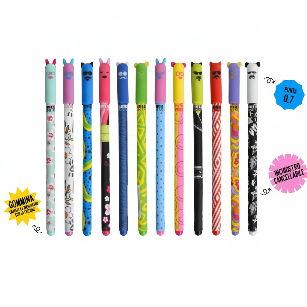 Penna Cancellabile Fashion Tinta Unita – Vendita Singola