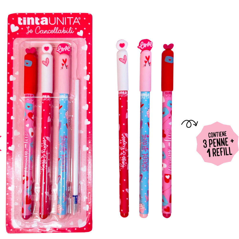 Tinta Unita: Set penne cancellabili Limited Edition LOVE tintaUNITA