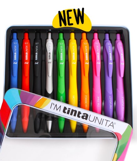 Tinta Unita: cofanetto contenente 9 penne gel 0.7 ed una special 1.0