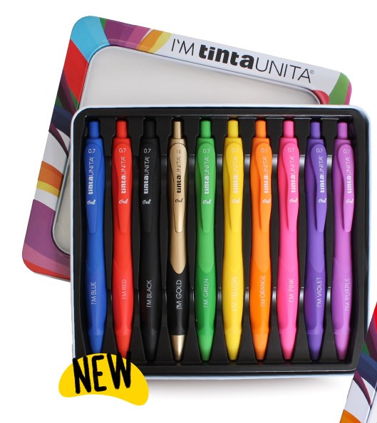 Tinta Unita: cofanetto contenente 9 penne gel 0.7 ed una special 1.0