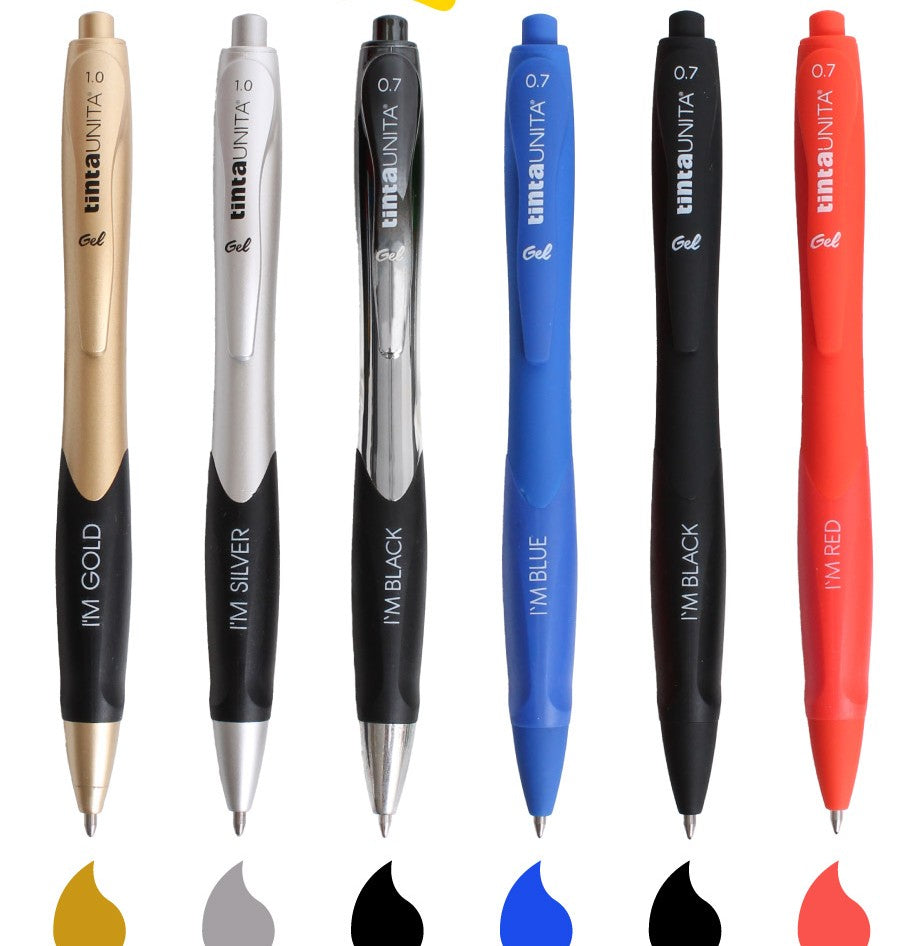 Tinta Unita: Penne Gel punta 0.7 - 1.0